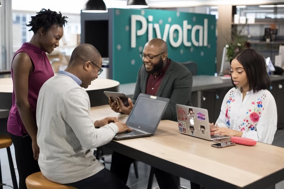 Professionals working on digital solutions in Douala, Cameroon